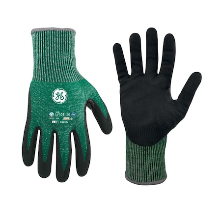 Ge Coated Gloves, Nitrile, Blue, M 1 PR GG230LC
